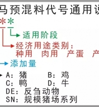 黑馬預混料產品代號釋義