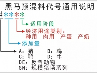 黑馬預混料產品代號釋義